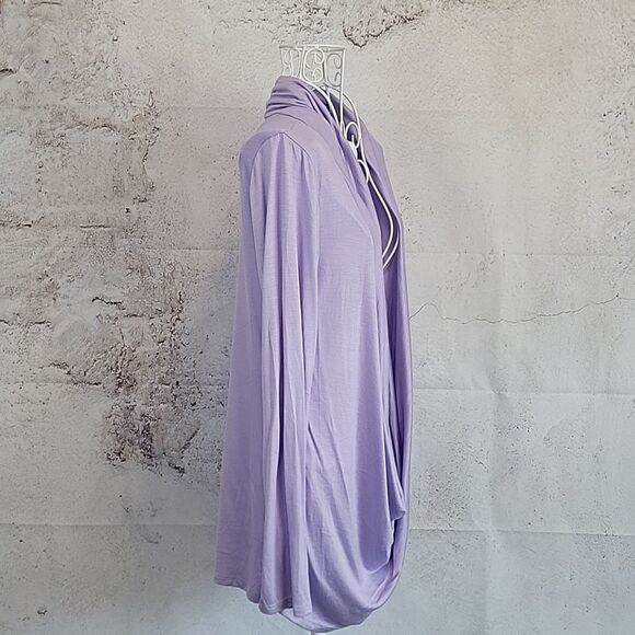 Free To Live NWT Lavender Drape Neck Women's Top Size L - Picture 5 of 10